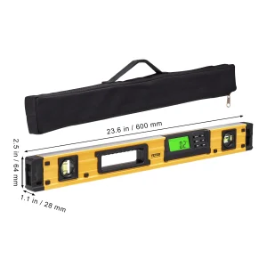 VEVOR Magnetic Torpedo Level 600mm LED Backlit Screen
