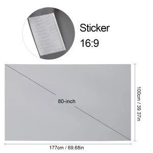 80-inch Portable Projection Screen Foldable