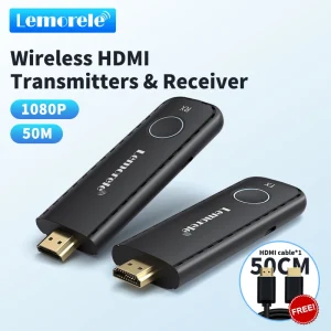Lemorele 50M Hdmi Wireless Transmitter And Receiver Multiple to 1 Display