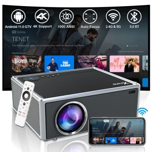 XNANO 1000ANSI 8K/4K Full HD Projector 5G WiFi Build-in Youtube -Prime