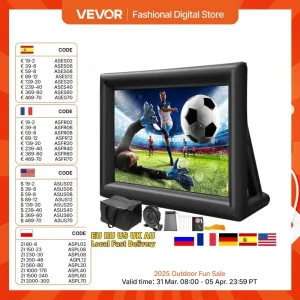 VEVOR 16FT 20FT Inflatable Movie Projector Screen Indoor/Outdoor